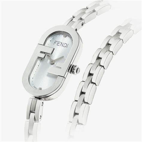 fendi silver buckle watch|14.80 x 28.30 mm .